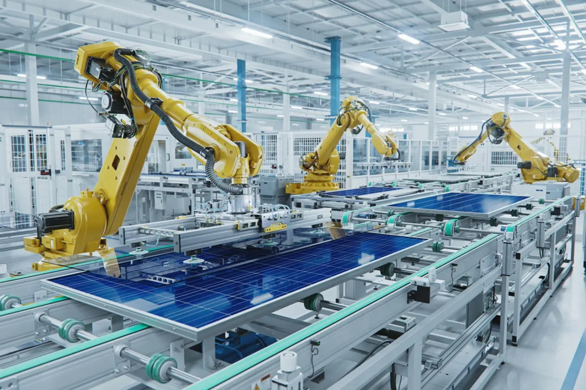 Robotics arm on production line