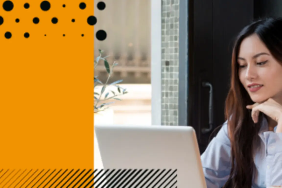 Woman working on laptop